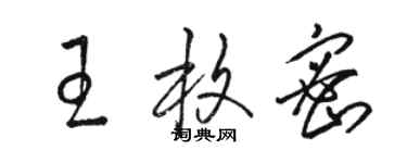 駱恆光王枚密草書個性簽名怎么寫