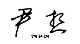 朱錫榮尹想草書個性簽名怎么寫