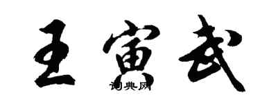 胡問遂王寅武行書個性簽名怎么寫