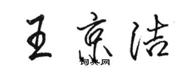 駱恆光王京潔行書個性簽名怎么寫