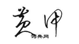 駱恆光黃甲草書個性簽名怎么寫