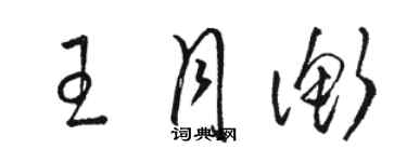 駱恆光王月衡草書個性簽名怎么寫