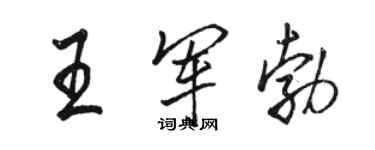 駱恆光王軍勃行書個性簽名怎么寫