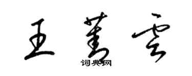 梁錦英王菁雲草書個性簽名怎么寫