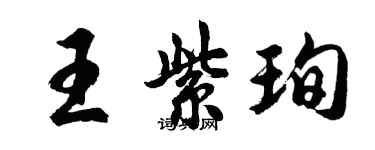 胡問遂王紫珣行書個性簽名怎么寫