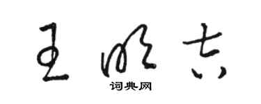 駱恆光王明吉草書個性簽名怎么寫