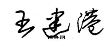 朱錫榮王建港草書個性簽名怎么寫
