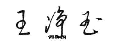 駱恆光王淨玉草書個性簽名怎么寫