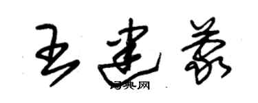 朱錫榮王建蒙草書個性簽名怎么寫