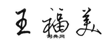 駱恆光王福美行書個性簽名怎么寫