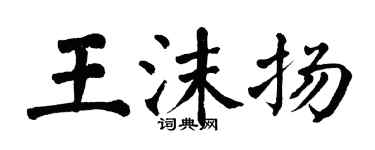 翁闓運王沫揚楷書個性簽名怎么寫