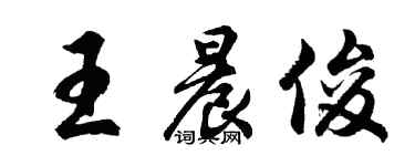 胡問遂王晨俊行書個性簽名怎么寫