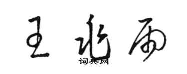 駱恆光王兆雨草書個性簽名怎么寫