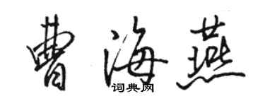 駱恆光曹海燕行書個性簽名怎么寫