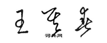 駱恆光王其春草書個性簽名怎么寫