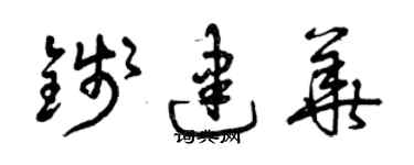 曾慶福錢建華草書個性簽名怎么寫