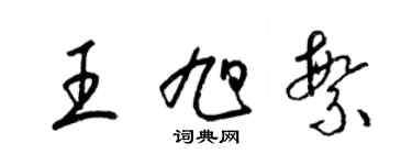 梁錦英王旭繁草書個性簽名怎么寫