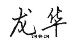 駱恆光龍華行書個性簽名怎么寫