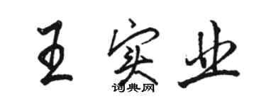 駱恆光王實業行書個性簽名怎么寫