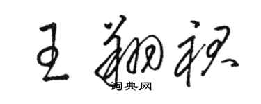 駱恆光王翔裙草書個性簽名怎么寫