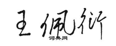 駱恆光王佩衍草書個性簽名怎么寫