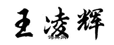 胡問遂王凌輝行書個性簽名怎么寫