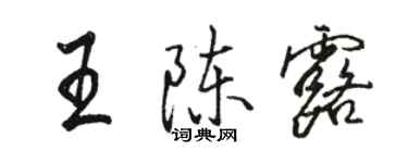駱恆光王陳露行書個性簽名怎么寫