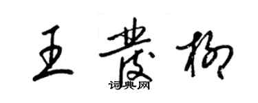 梁錦英王發柳草書個性簽名怎么寫