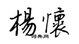 王正良楊懷行書個性簽名怎么寫