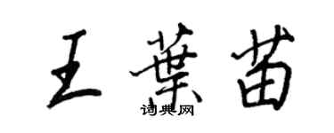 王正良王葉苗行書個性簽名怎么寫