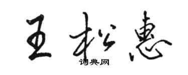 駱恆光王松惠行書個性簽名怎么寫