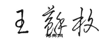 駱恆光王蘇枚草書個性簽名怎么寫