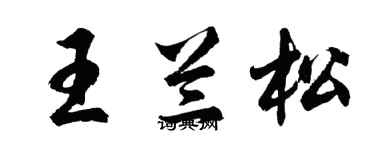 胡問遂王蘭松行書個性簽名怎么寫