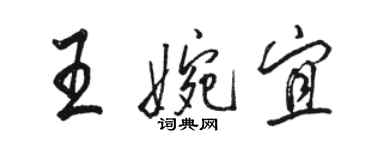 駱恆光王婉宜行書個性簽名怎么寫