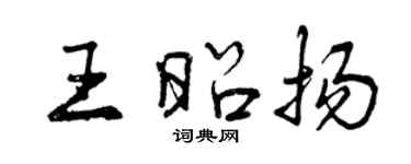 曾慶福王昭揚行書個性簽名怎么寫