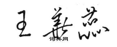 駱恆光王華蕊草書個性簽名怎么寫