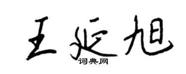 王正良王延旭行書個性簽名怎么寫