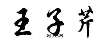 胡問遂王子芹行書個性簽名怎么寫