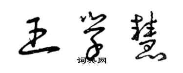 曾慶福王學慧草書個性簽名怎么寫