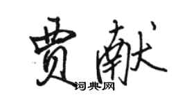 駱恆光賈獻行書個性簽名怎么寫