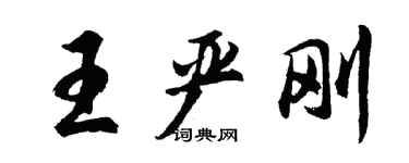 胡問遂王嚴剛行書個性簽名怎么寫