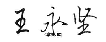 駱恆光王永堅行書個性簽名怎么寫