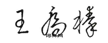 駱恆光王喬榛草書個性簽名怎么寫