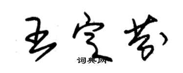 朱錫榮王定芬草書個性簽名怎么寫