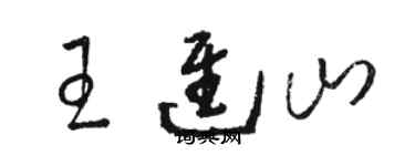 駱恆光王進山草書個性簽名怎么寫