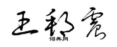 曾慶福王邦震草書個性簽名怎么寫