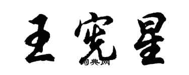 胡問遂王憲星行書個性簽名怎么寫