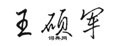 駱恆光王碩軍行書個性簽名怎么寫