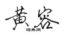 駱恆光黃容行書個性簽名怎么寫