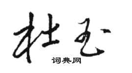 駱恆光杜玉草書個性簽名怎么寫